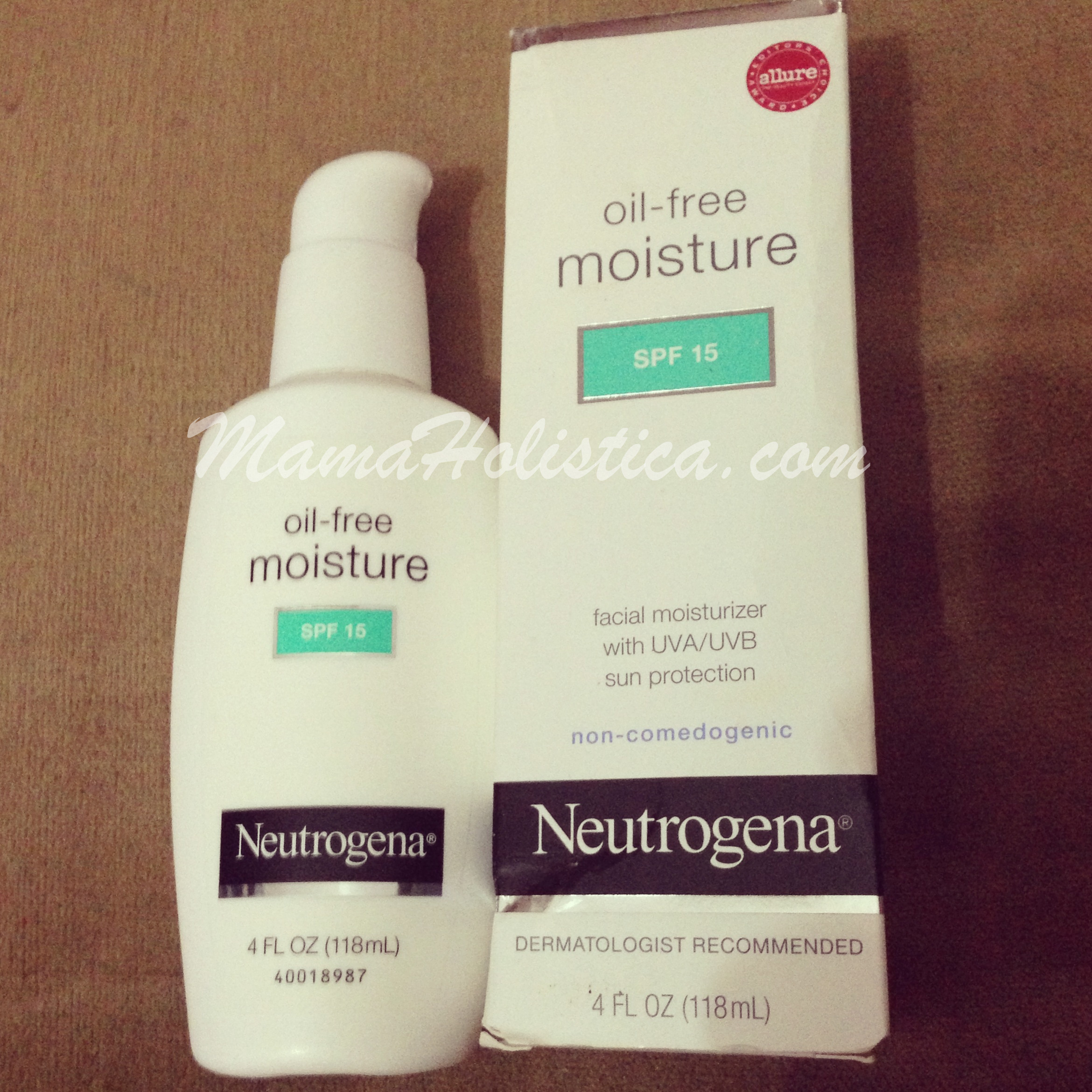 Neutrogena® Oil-Free Moisture with sunscreen SPF 15.